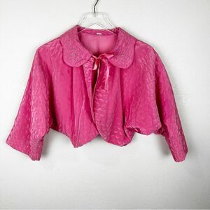Vintage Pink Bubblegum Cape 1950s 60s Retro